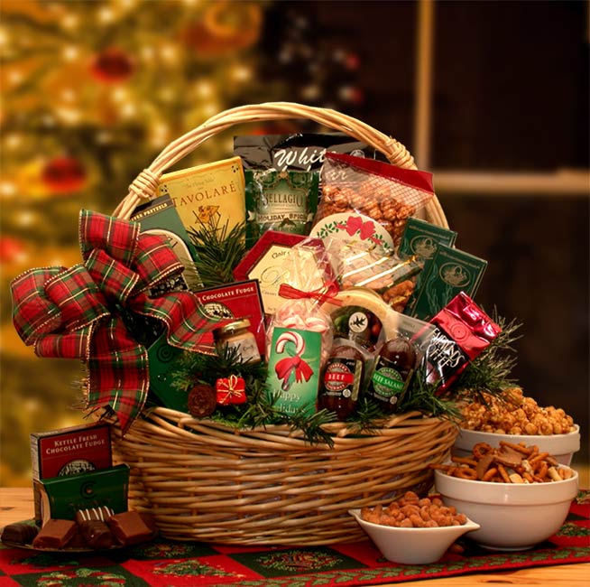 Holiday Celebrations Holiday Gift Basket - Christmas gift basket -